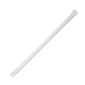 Wholesale 7.75'' Clear Straws (5mm) Paper Wrapper - 12000 ct