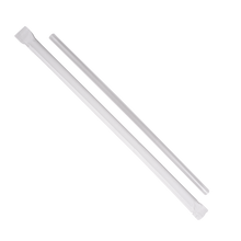 Load image into Gallery viewer, Wholesale 7.75&#39;&#39; Jumbo Straws (5mm) Paper Wrapped - Clear - 2,000 ct
