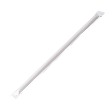 Load image into Gallery viewer, Wholesale 8.75&quot; Jumbo Straws 5mm Paper Wrapped - Clear - 2,000 ct
