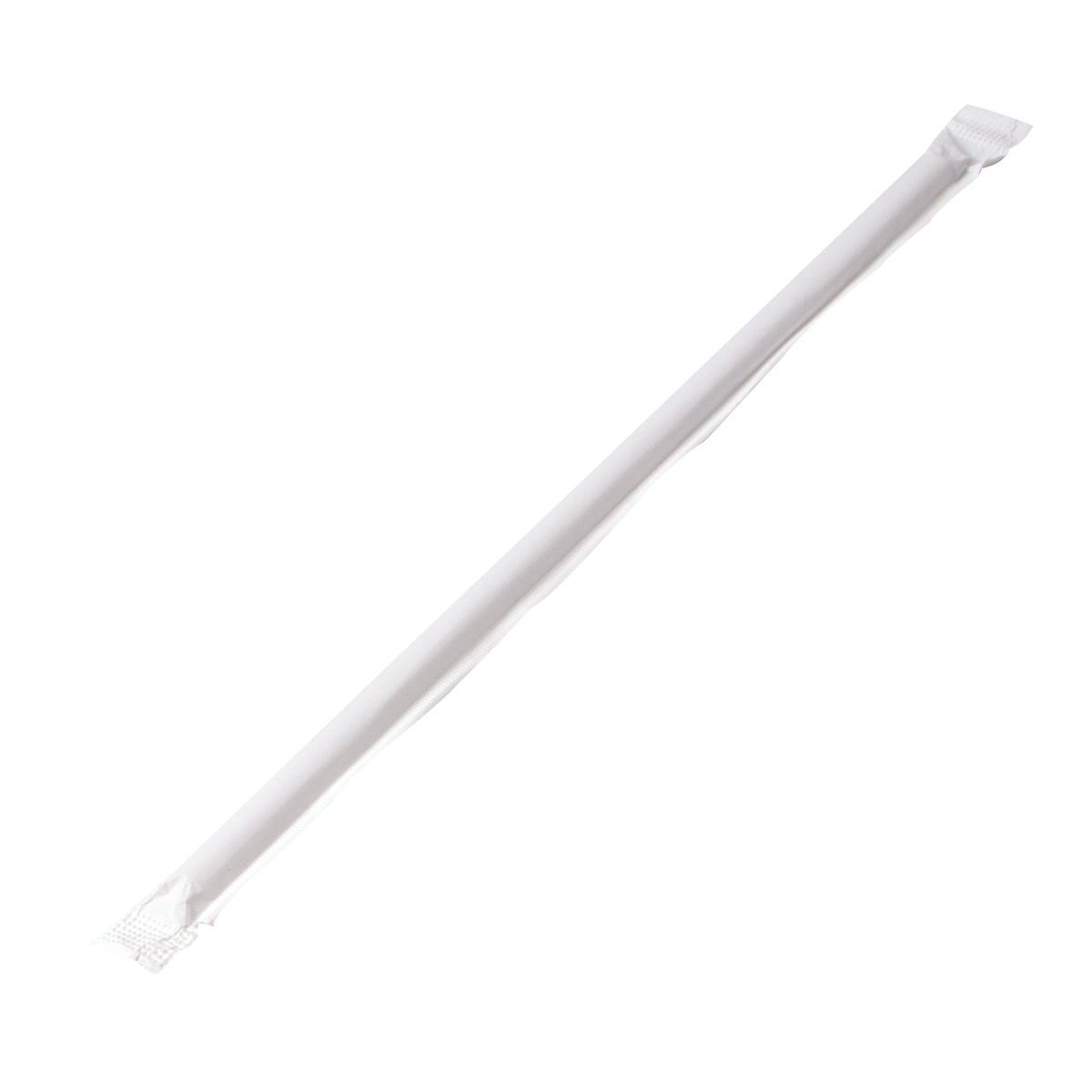 Wholesale 8.75" Jumbo Straws 5mm Paper Wrapped - Clear - 2,000 ct