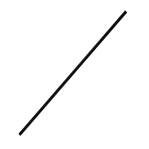 Wholesale 7.5'' Stir Straws (3mm) - Black - 5,000 ct