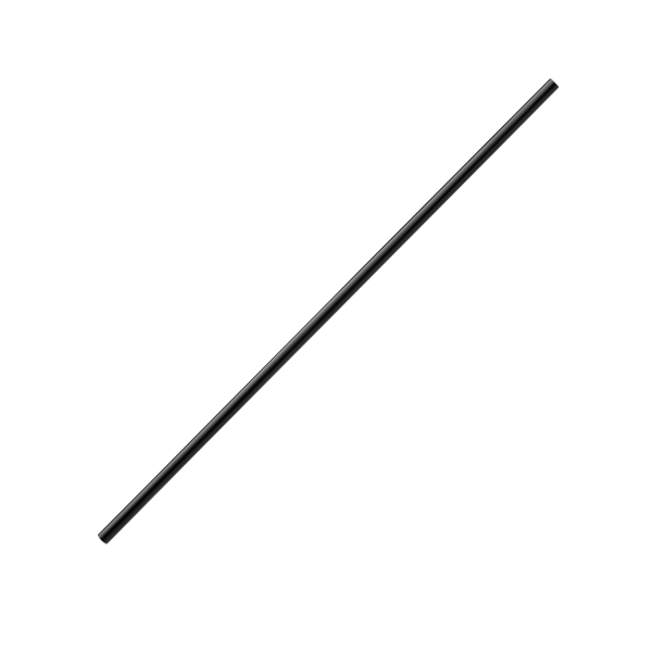 Wholesale 5.75" Plastic Stir Straw Paper Wrapped, Black - 10,000 ct