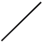 Wholesale 7.75'' Jumbo Straws (5mm) Unwrapped - Black - 12,000 ct