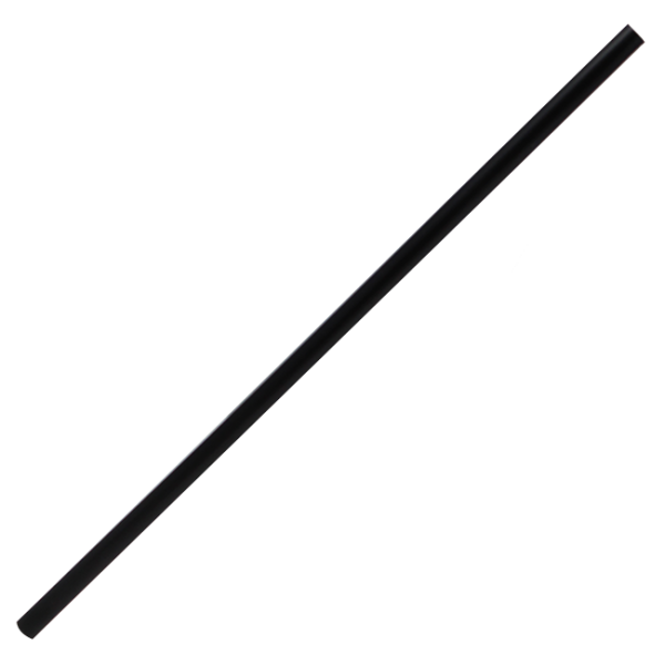Wholesale 7.75'' Jumbo Straws (5mm) Unwrapped - Black - 12,000 ct