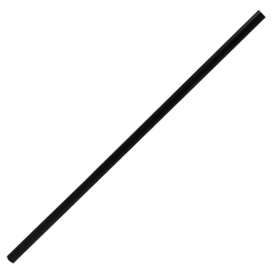 Wholesale 7.75'' Jumbo Straws (5mm) Unwrapped - Black - 12,000 ct