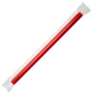 Wholesale 7.5'' Boba Straws (10mm) Poly Wrapped - Red - 4,500 ct