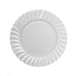 Wholesale 7" PS Plastic Scalloped Plate White - 240 ct