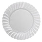 Wholesale 10.25" PS Plastic Scalloped Plate White - 120 ct