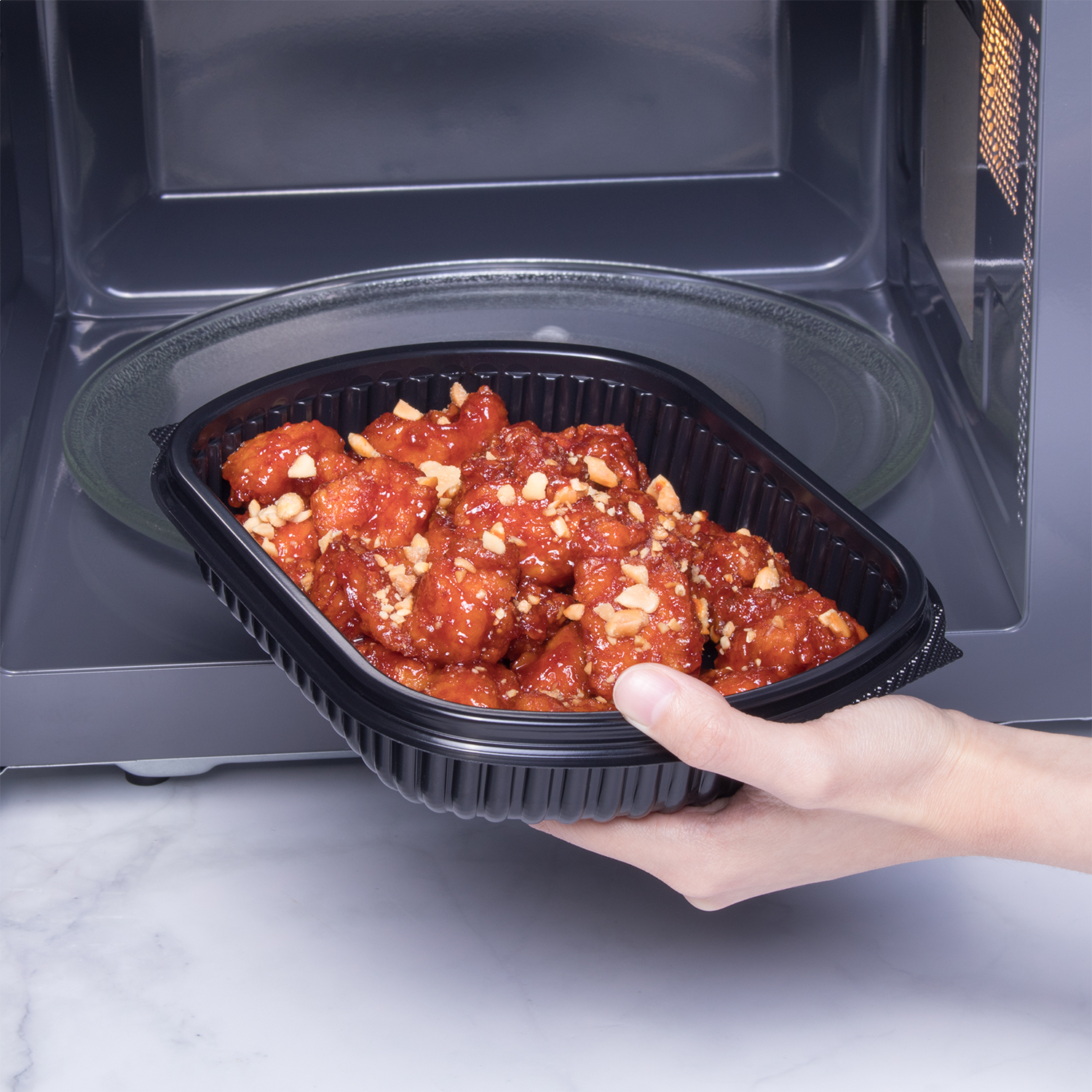 Wholesale 24oz PP Microwaveable Black Take Out Box - 300 ct