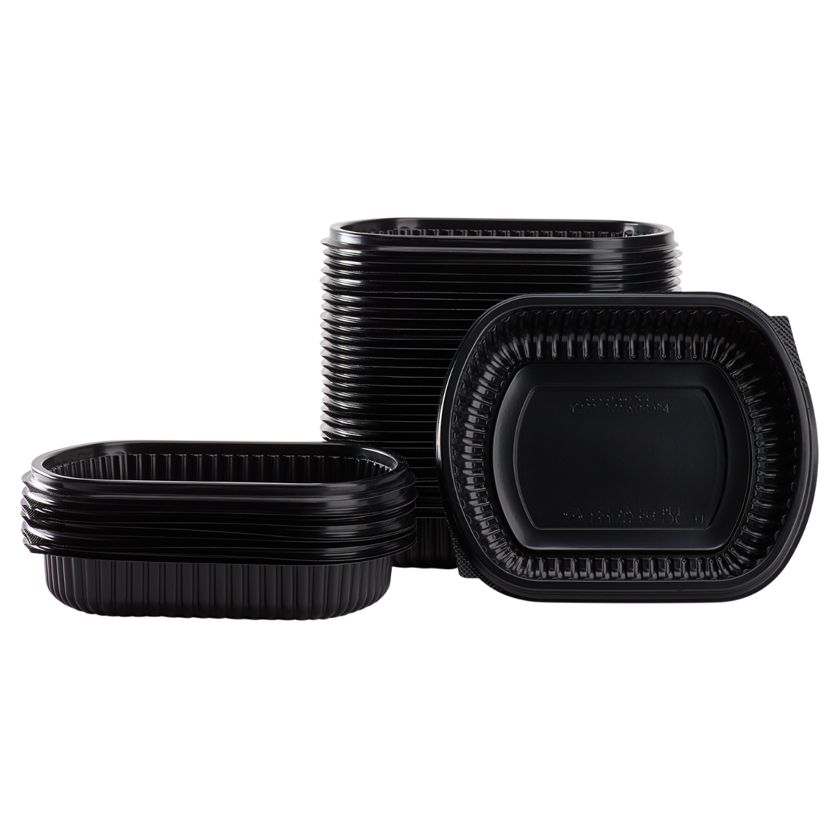 Wholesale 24oz PP Microwaveable Black Take Out Box - 300 ct