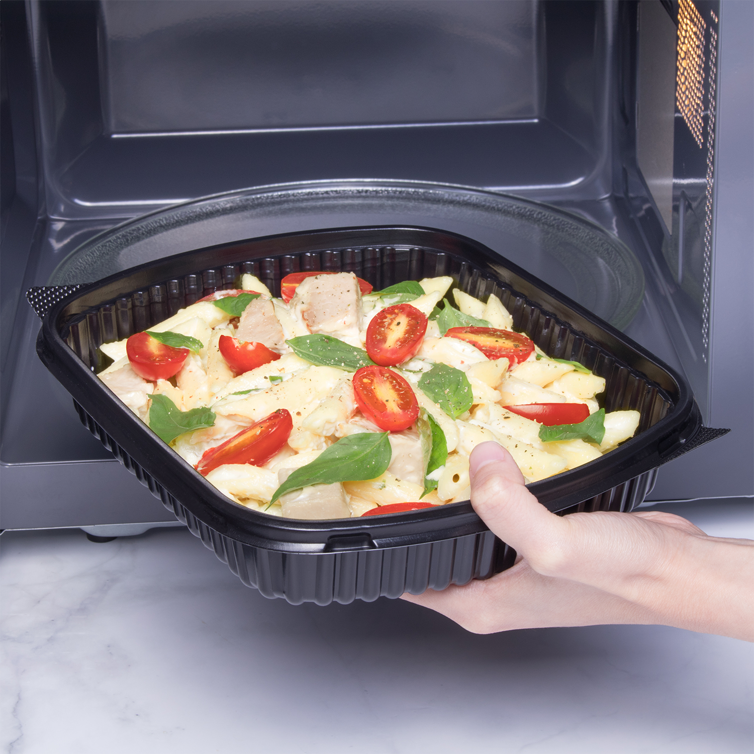 Wholesale 36oz PP Plastic Microwaveable Black Take Out Box - 300 ct