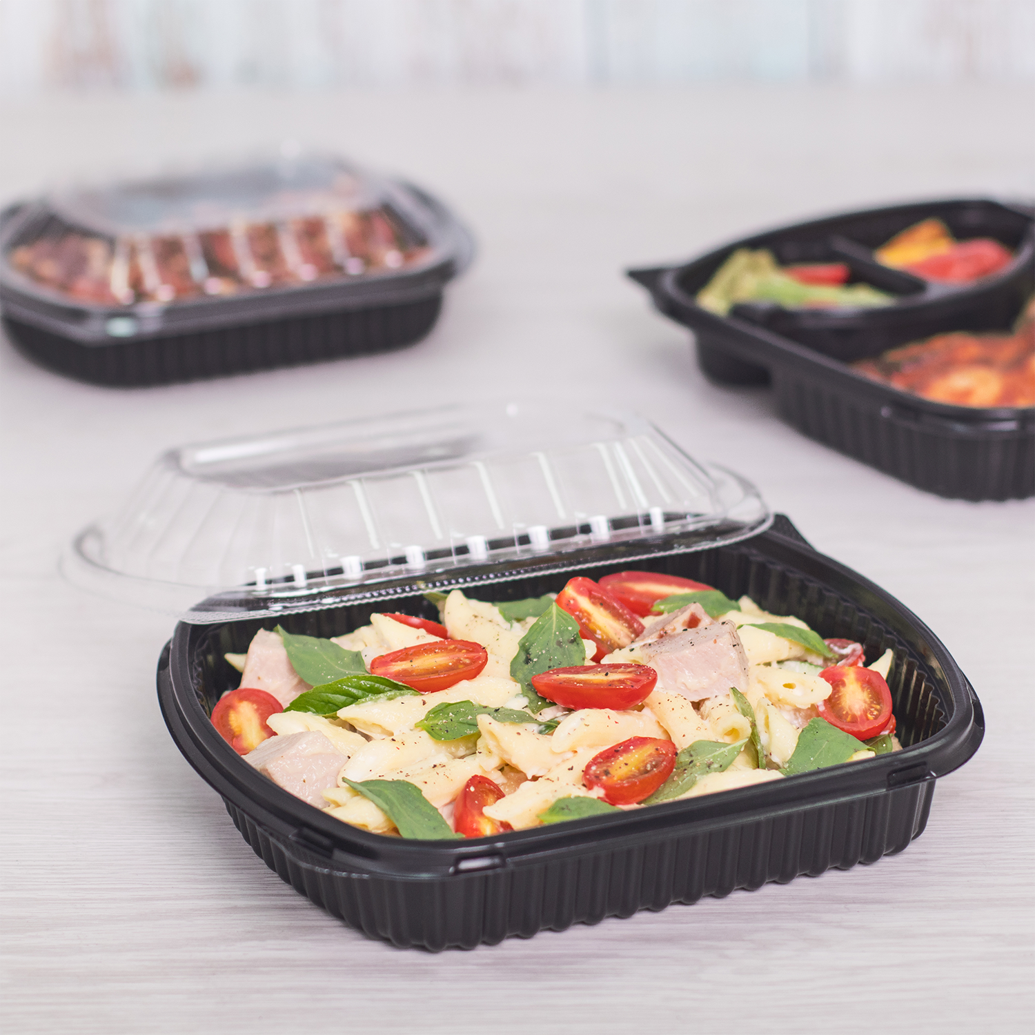 Wholesale 36oz PP Plastic Microwaveable Black Take Out Box - 300 ct