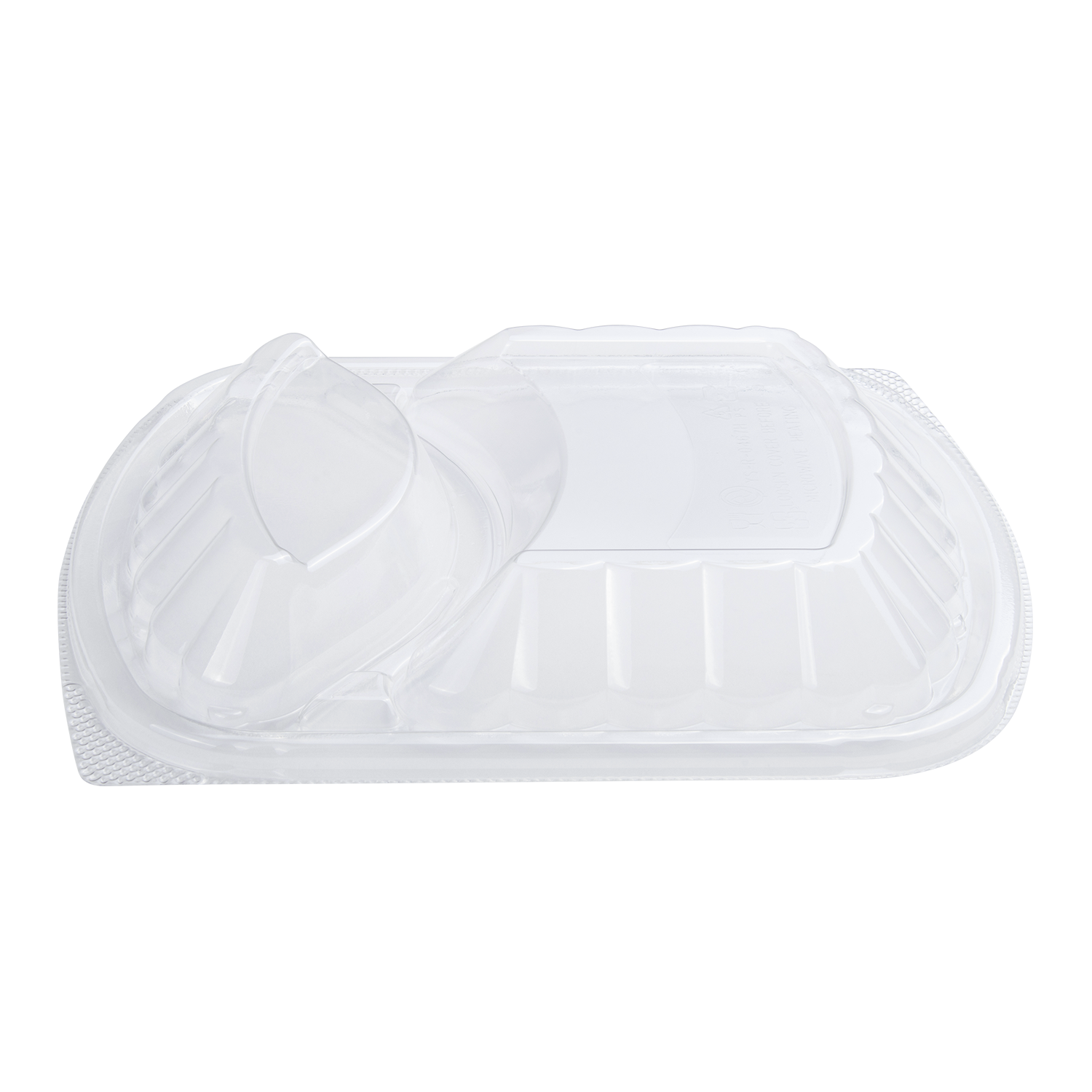 Wholesale OPS Lid for 36oz PP Plastic Microwaveable Black Take Out Box 2 Compartment - 300 ct