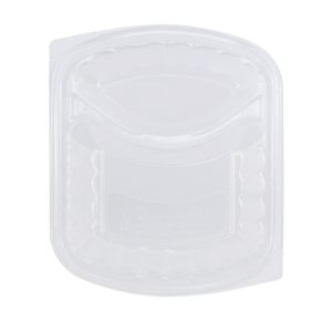 Wholesale OPS Lid for 36oz PP Plastic Microwaveable Black Take Out Box 2 Compartment - 300 ct