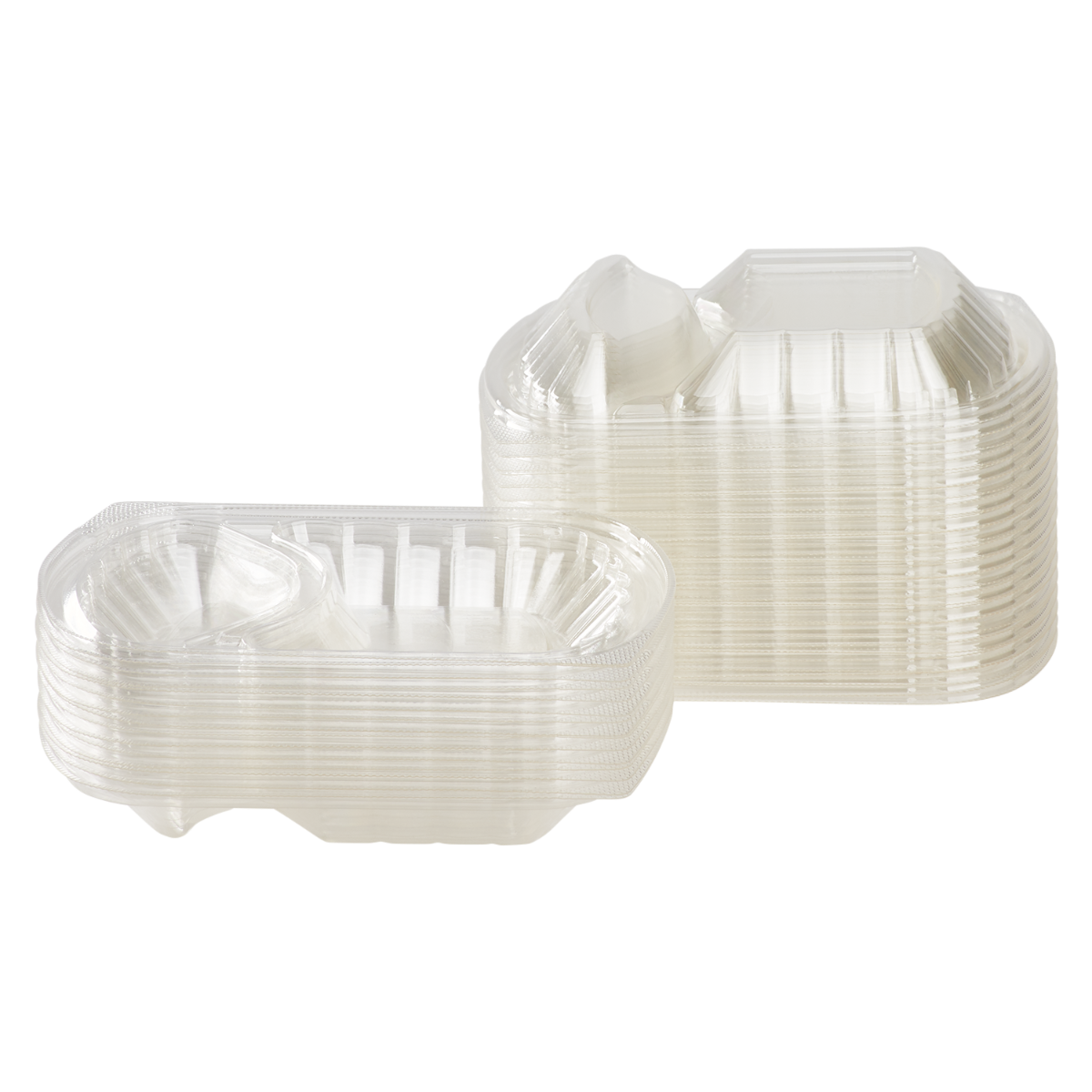 Wholesale OPS Lid for 36oz PP Plastic Microwaveable Black Take Out Box 2 Compartment - 300 ct