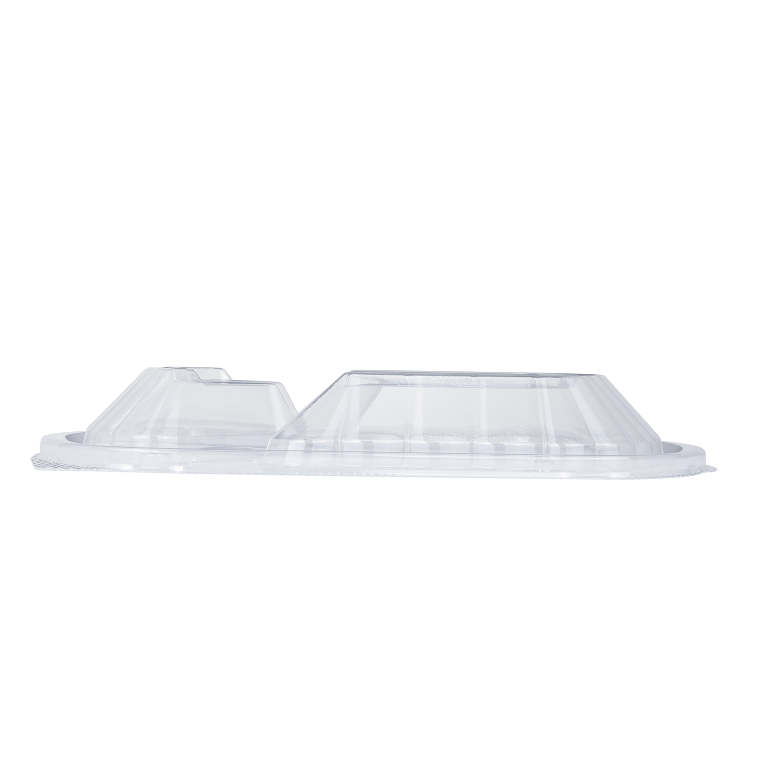 Wholesale OPS Lid for 36oz PP Plastic Microwaveable Black Take Out Box, 3 Compartment - 300 ct