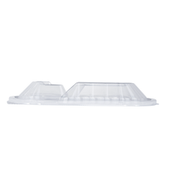 Wholesale OPS Lid for 36oz PP Plastic Microwaveable Black Take Out Box, 3 Compartment - 300 ct