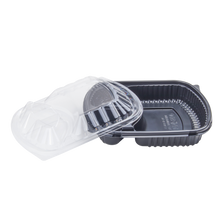 Load image into Gallery viewer, Wholesale OPS Lid for 36oz PP Plastic Microwaveable Black Take Out Box, 3 Compartment - 300 ct
