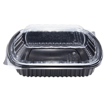 Load image into Gallery viewer, Wholesale OPS Lid for 36oz PP Plastic Microwaveable Black Take Out Box - 300 ct
