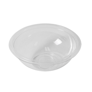 Wholesale 16oz Round PET Plastic Salad Bowls with Lids - 300 ct