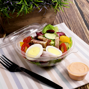 Wholesale 16oz Round PET Plastic Salad Bowl - 500 ct