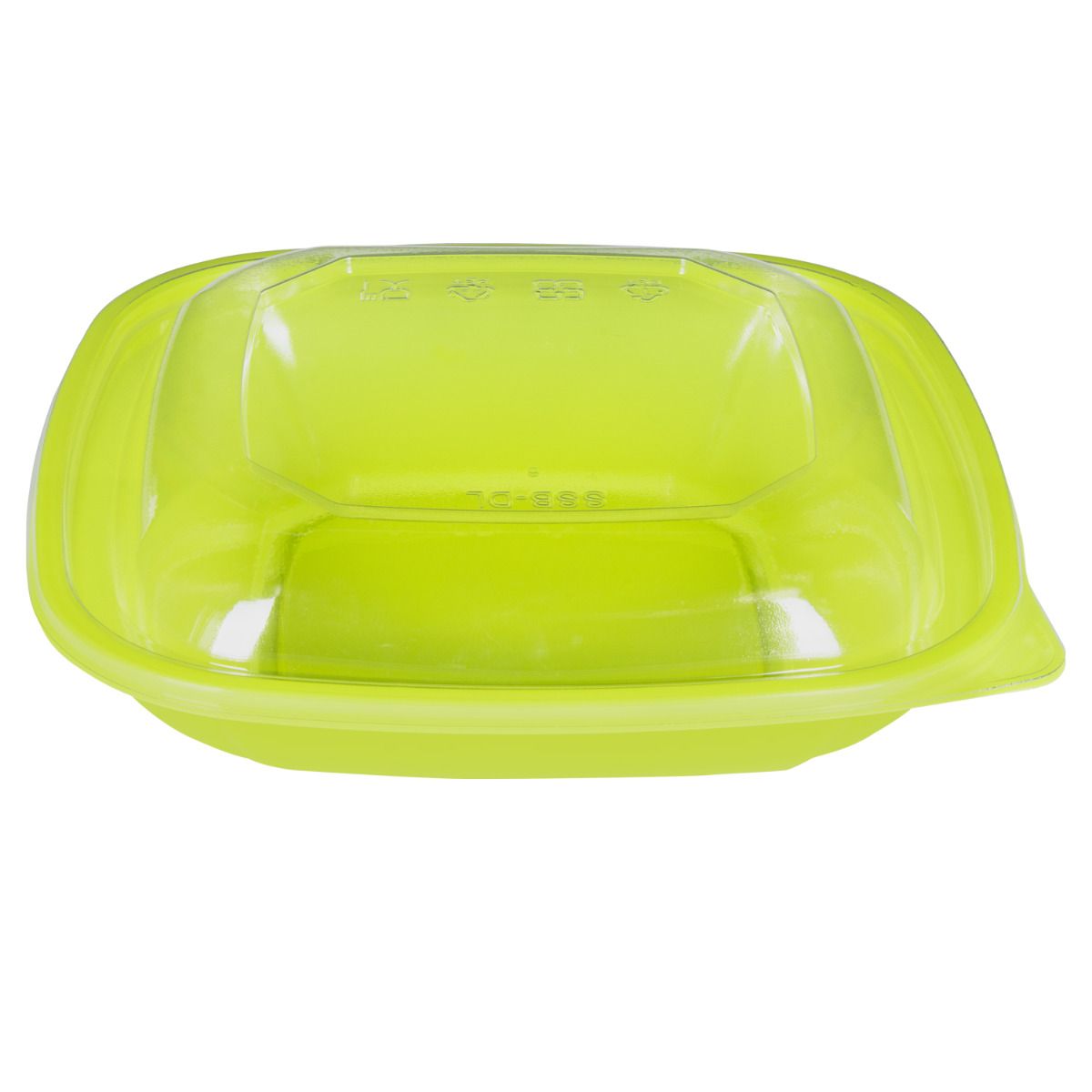Wholesale 24 oz PET Square Bowl Green - 300 ct