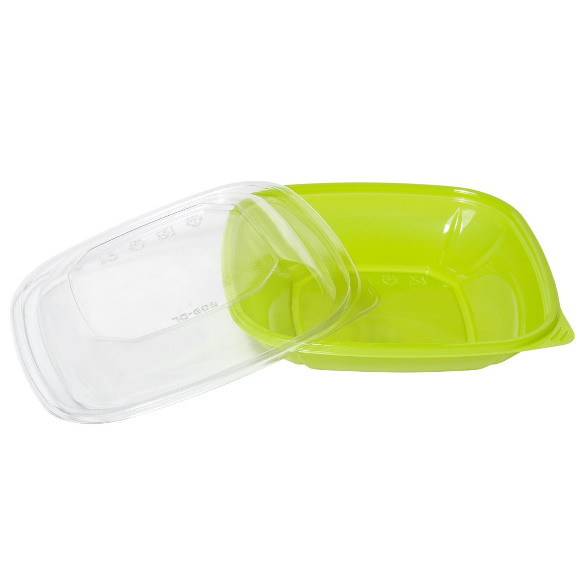 Wholesale 24 oz PET Square Bowl Green - 300 ct