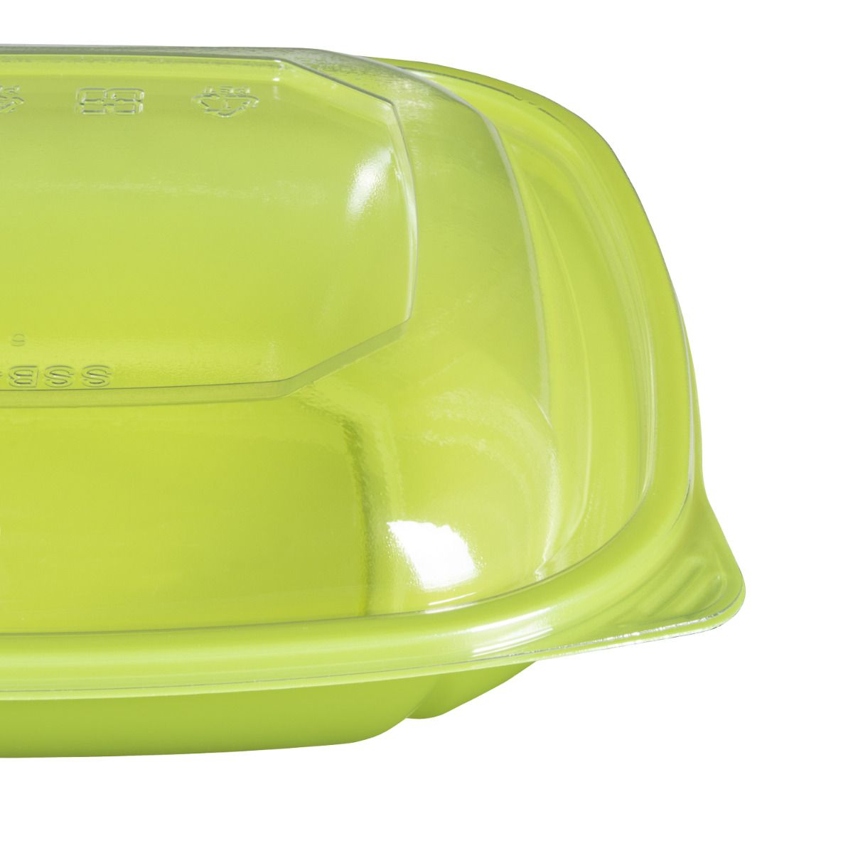 Wholesale 24 oz PET Square Bowl Green - 300 ct