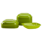 Wholesale 24 oz PET Square Bowl Green - 300 ct