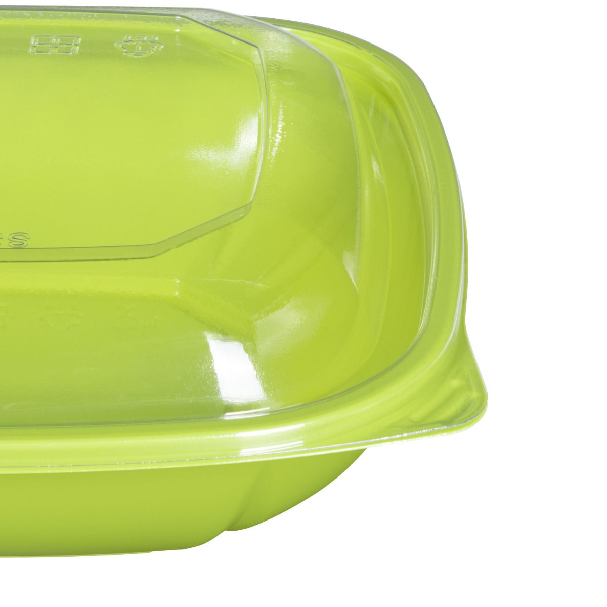 Wholesale 32 oz PET Square Bowl Green - 300 ct
