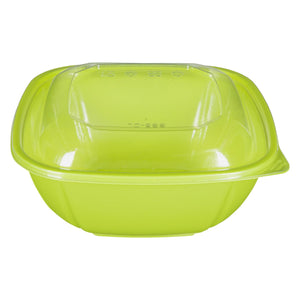Wholesale 48 oz PET Square Bowl Green - 300 ct
