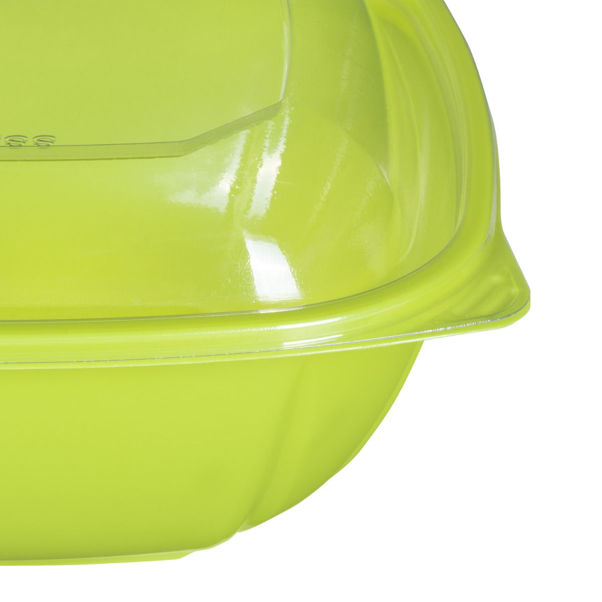 Wholesale 48 oz PET Square Bowl Green - 300 ct