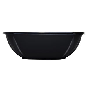 Wholesale 64 oz PET Square Bowl Black - 150 ct