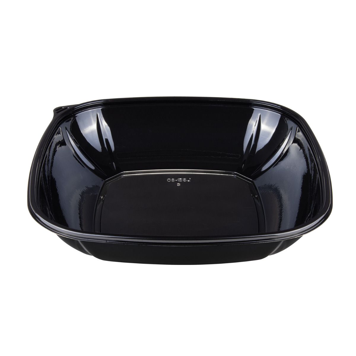 Wholesale 80 oz PET Square Bowl Black - 50 ct