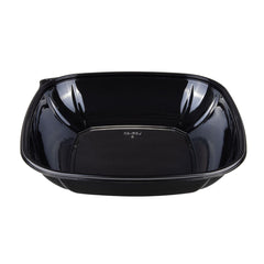 Wholesale 80 oz PET Square Bowl Black - 50 ct