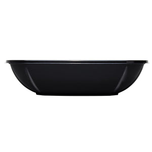 Wholesale 80 oz PET Square Bowl Black - 50 ct