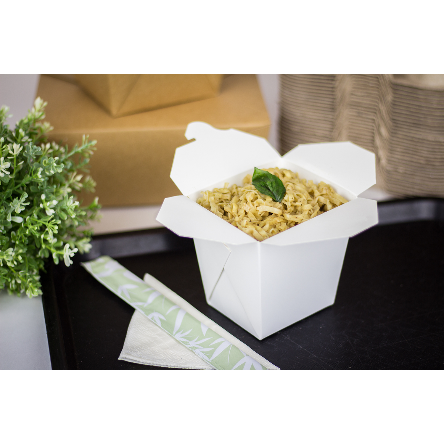 Wholesale 26oz Food Pail / Paper Take-out Container White - 450 ct