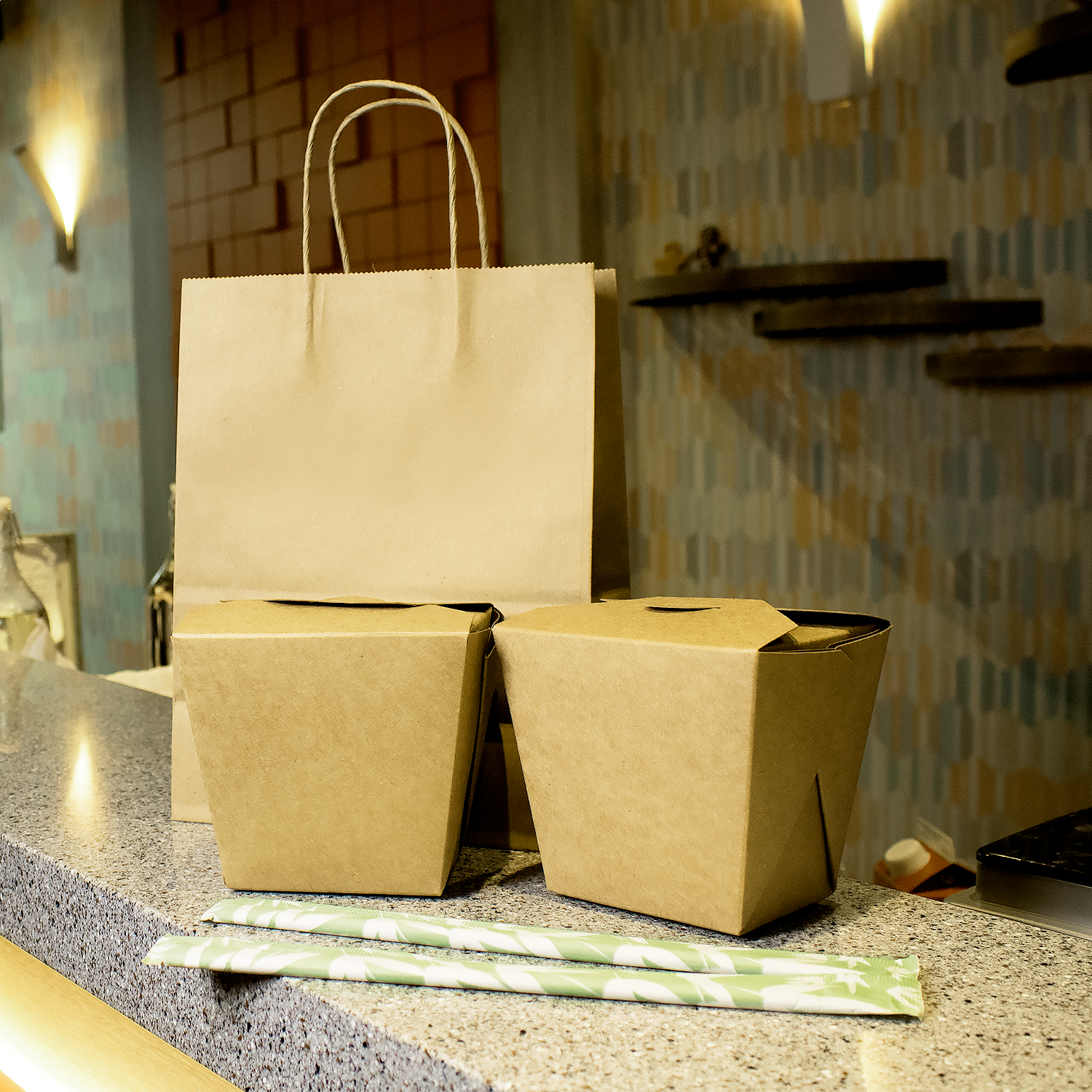 Wholesale 32oz Food Pail / Paper Take-out Container- Kraft - 450 ct
