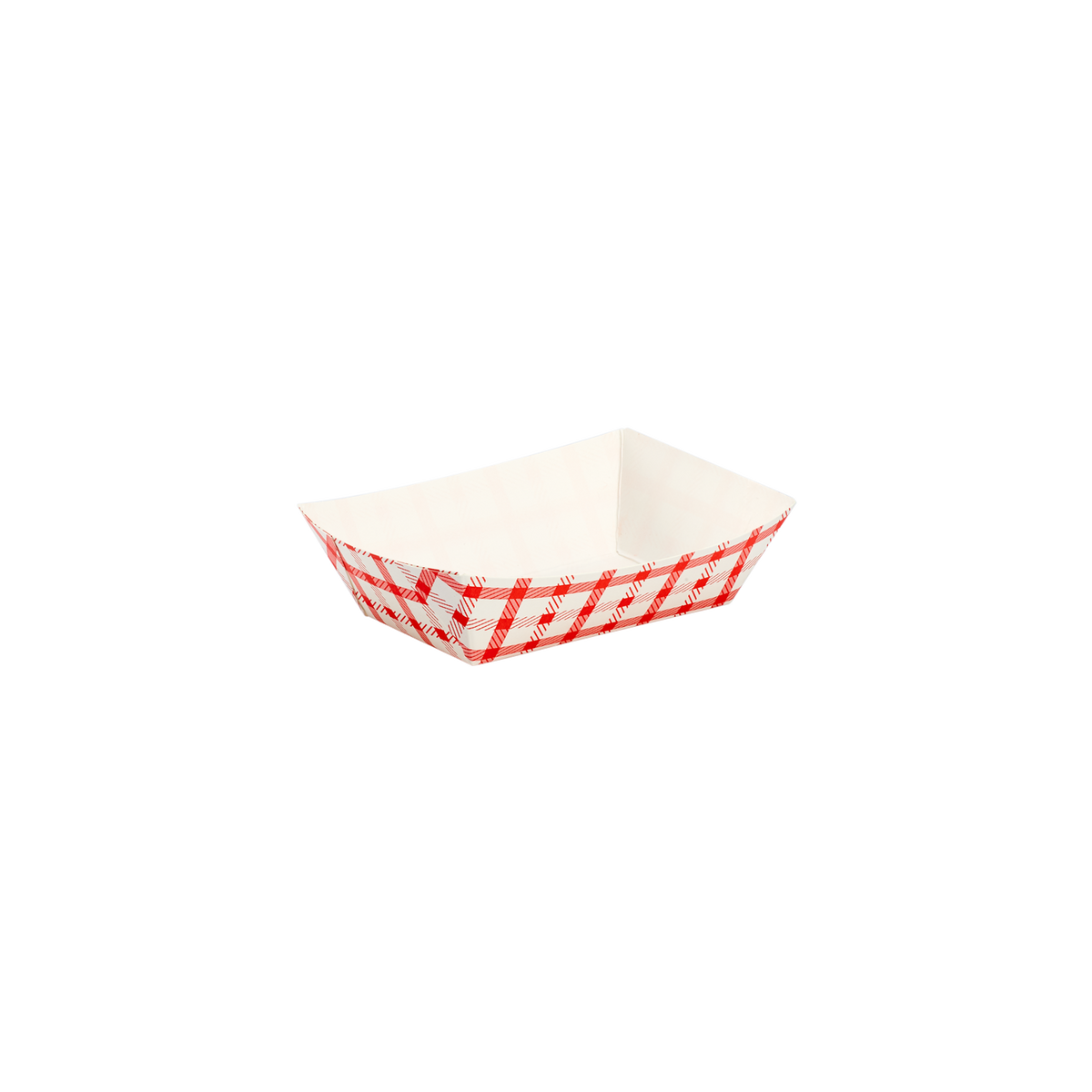 Wholesale Food Tray - Shepherd's Check Red - 0.5 lb - 1,000 ct