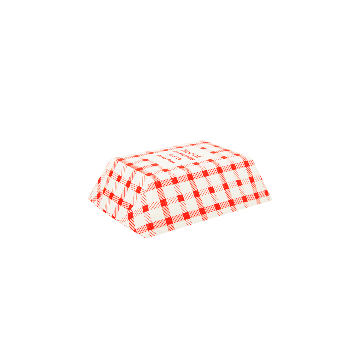 Wholesale Food Tray - Shepherd's Check Red - 0.5 lb - 1,000 ct