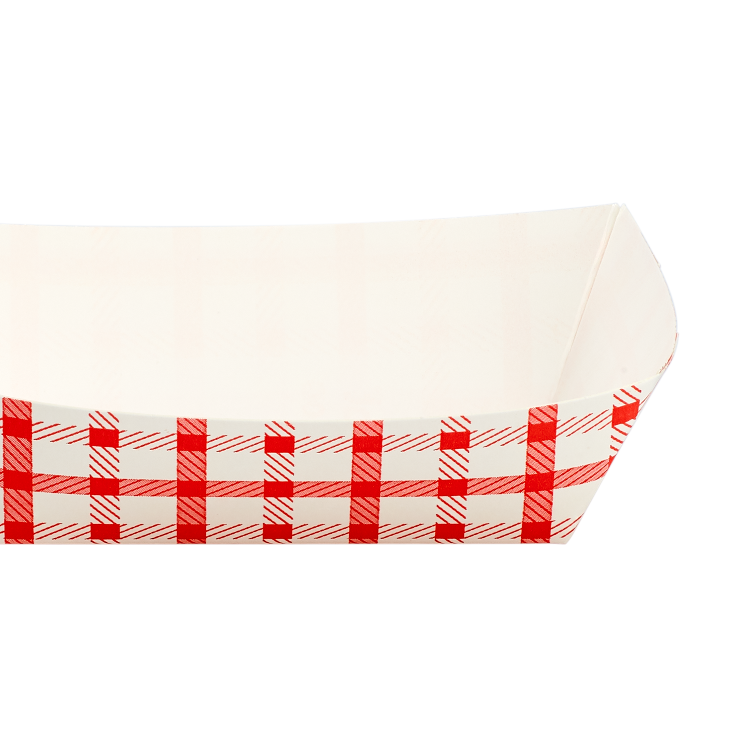 Wholesale Food Tray - Shepherd's Check Red - 0.5 lb - 1,000 ct