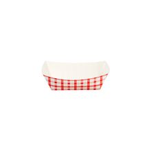 Load image into Gallery viewer, Wholesale Food Tray - Shepherd&#39;s Check Red
