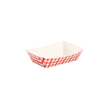 Load image into Gallery viewer, Wholesale Food Tray - Shepherd&#39;s Check Red - 2.0 lb - 1,000 ct
