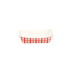Wholesale Food Tray - Shepherd's Check Red - 2.0 lb - 1,000 ct