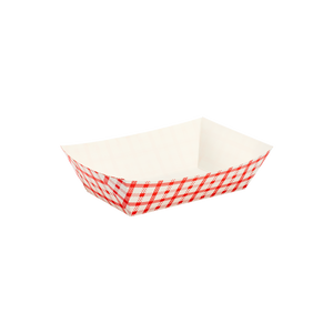 Wholesale Food Tray - Shepherd's Check Red - 2.5 lb - 500 ct