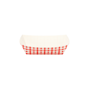 Wholesale Food Tray - Shepherd's Check Red - 2.5 lb - 500 ct