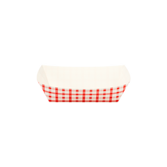 Wholesale Food Tray - Shepherd's Check Red - 2.5 lb - 500 ct
