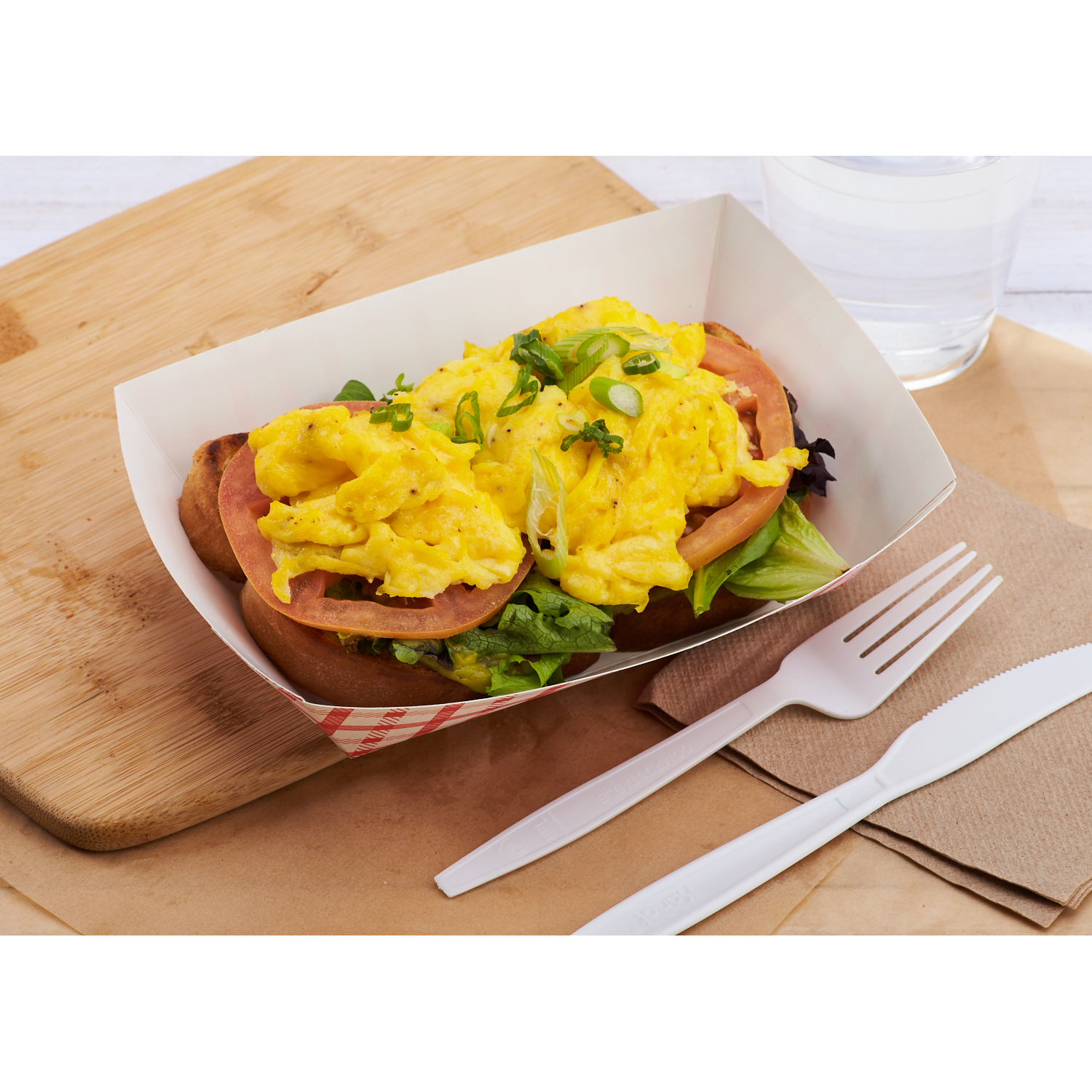 Wholesale Food Tray - Shepherd's Check Red - 2.5 lb - 500 ct