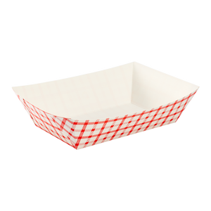 Wholesale Food Tray - Shepherd's Check Red - 5.0 lb - 500 ct