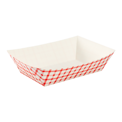 Wholesale Food Tray - Shepherd's Check Red - 5.0 lb - 500 ct